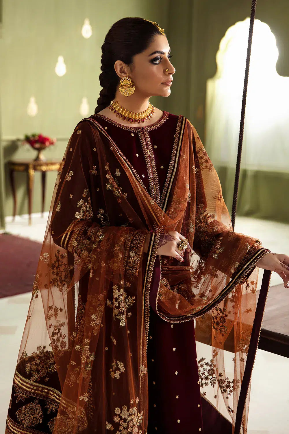Baroque | Jahanara Luxury Velvet 23 | UF-466 - by - Libasekhas UK - Registered Vendor of : Baroque - 100% Original Designer Dresss