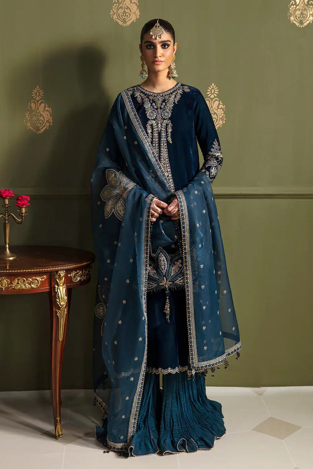 Baroque | Jahanara Luxury Velvet 23 | UF-467 - by - Libasekhas UK - Registered Vendor of : Baroque - 100% Original Designer Dresss