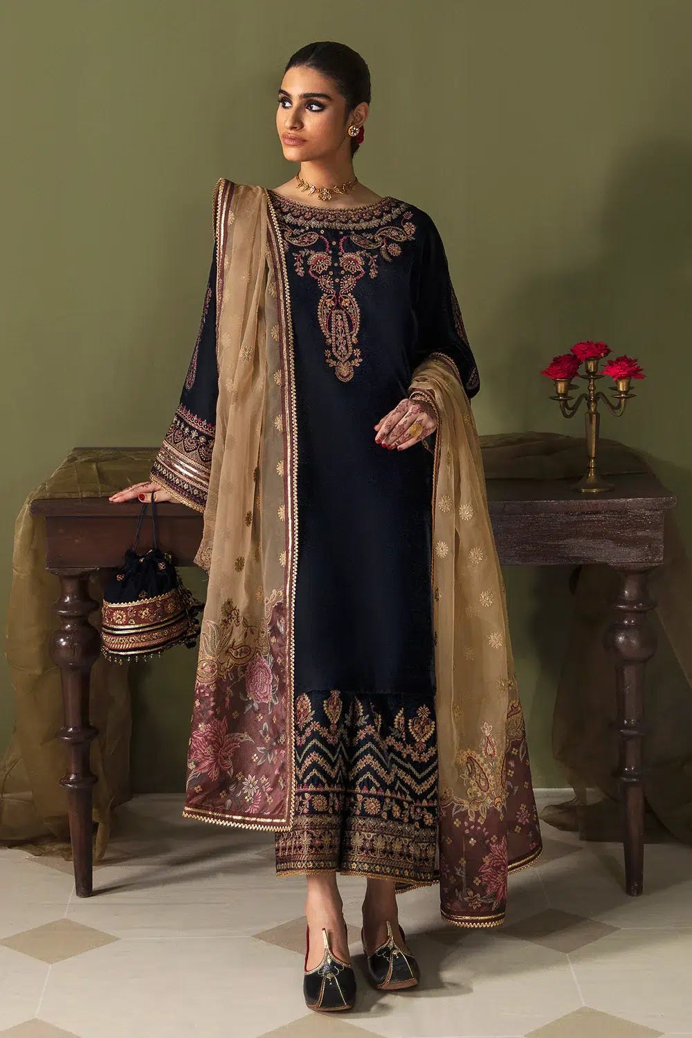 Baroque | Jahanara Luxury Velvet 23 | UF-469 - by - Libasekhas UK - Registered Vendor of : Baroque - 100% Original Designer Dresss