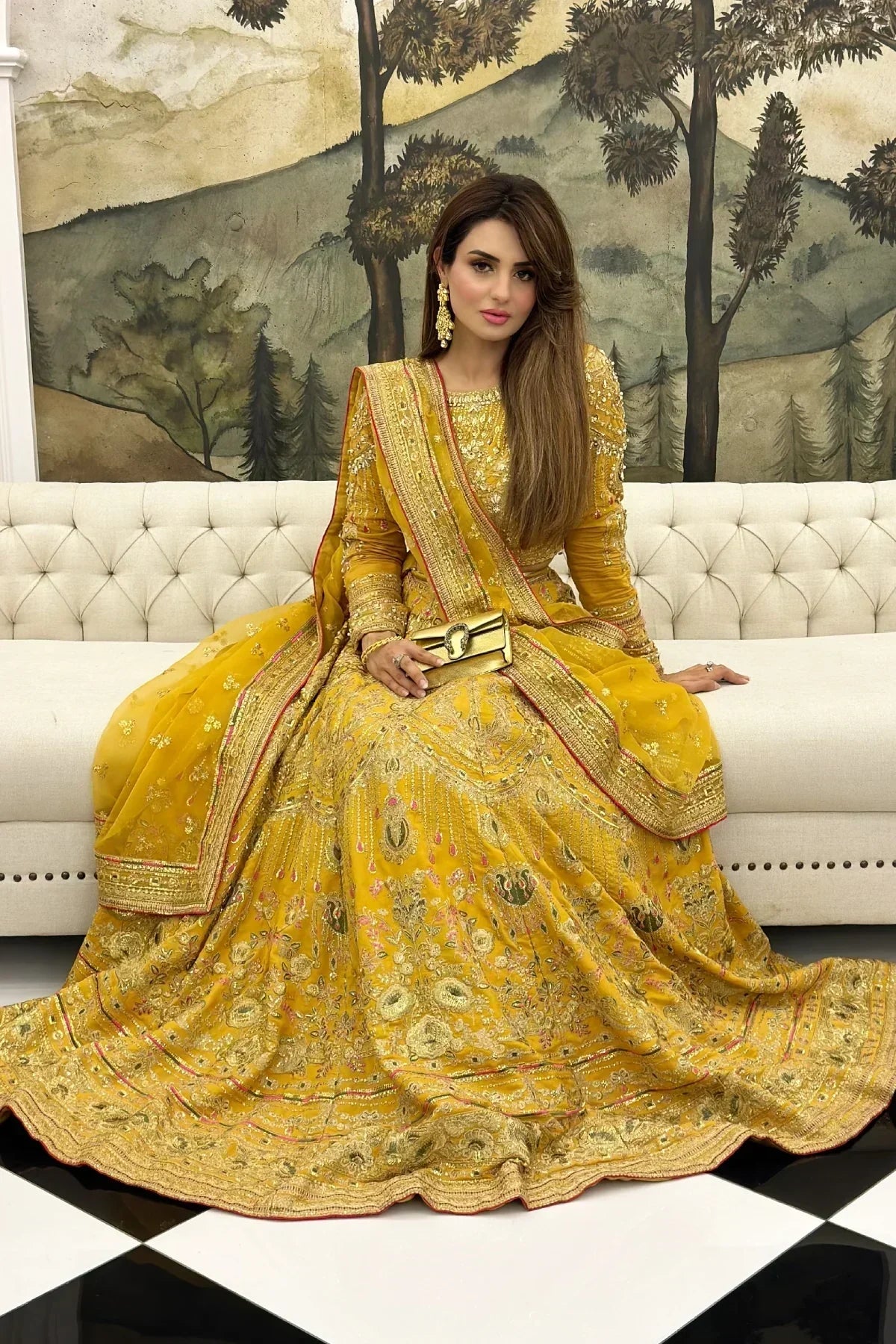 Erum Khan | Jahan Wedding 23 | Basanti - by - Libasekhas UK - Registered Vendor of : Erum Khan - 100% Original Designer Dresss