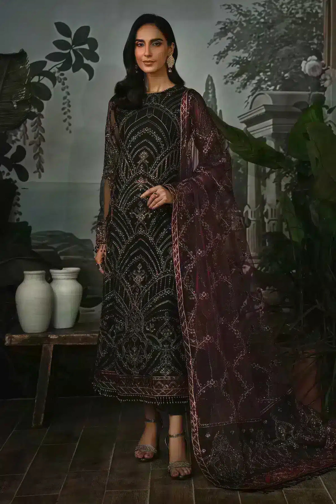 Zarif | LA ROSELLA Formals | ZLR 04 NIGHT GLOW - by - Libasekhas UK - Registered Vendor of : Zarif - 100% Original Designer Dresss