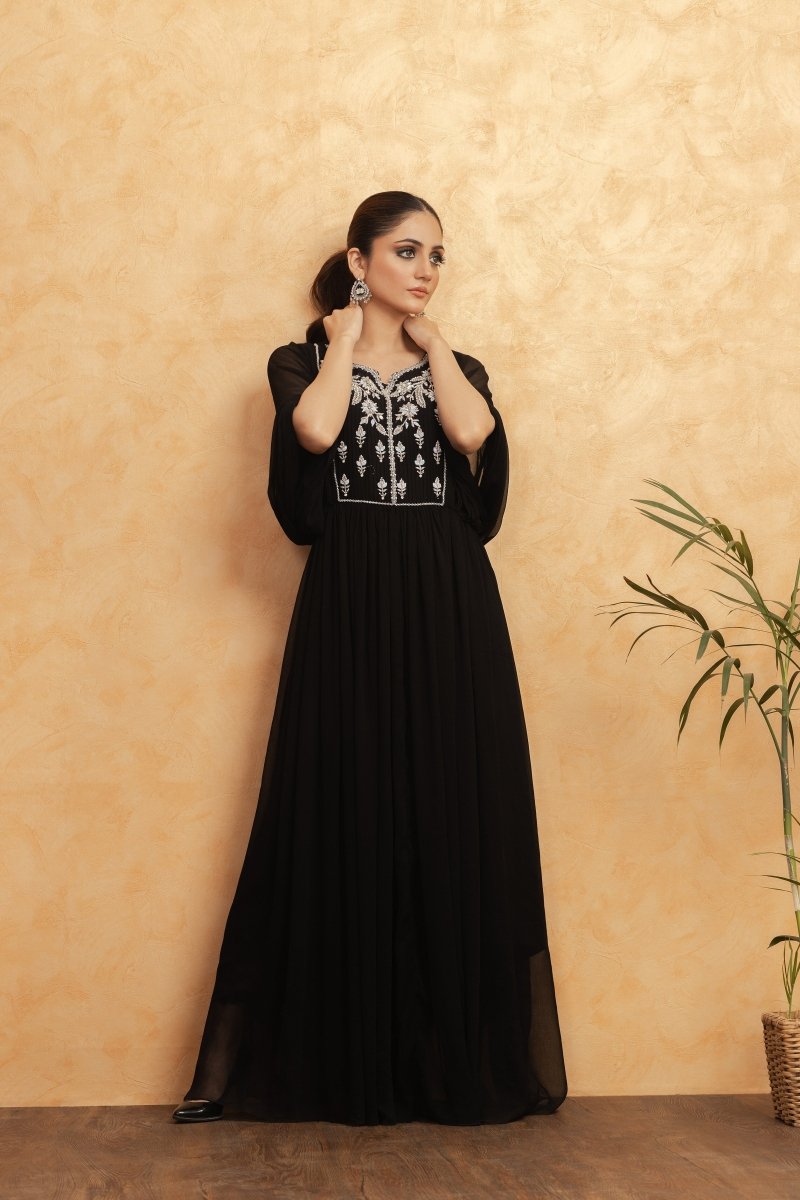 Panache | Pret | Black Beauty - by - Libasekhas UK - Registered Vendor of : Panache By Mona - 100% Original Designer Dresss