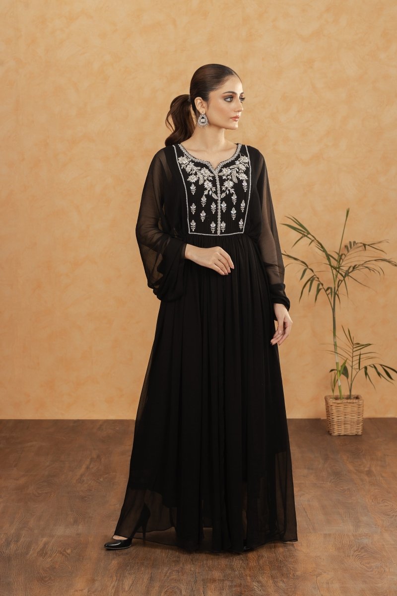 Panache | Pret | Black Beauty - by - Libasekhas UK - Registered Vendor of : Panache By Mona - 100% Original Designer Dresss