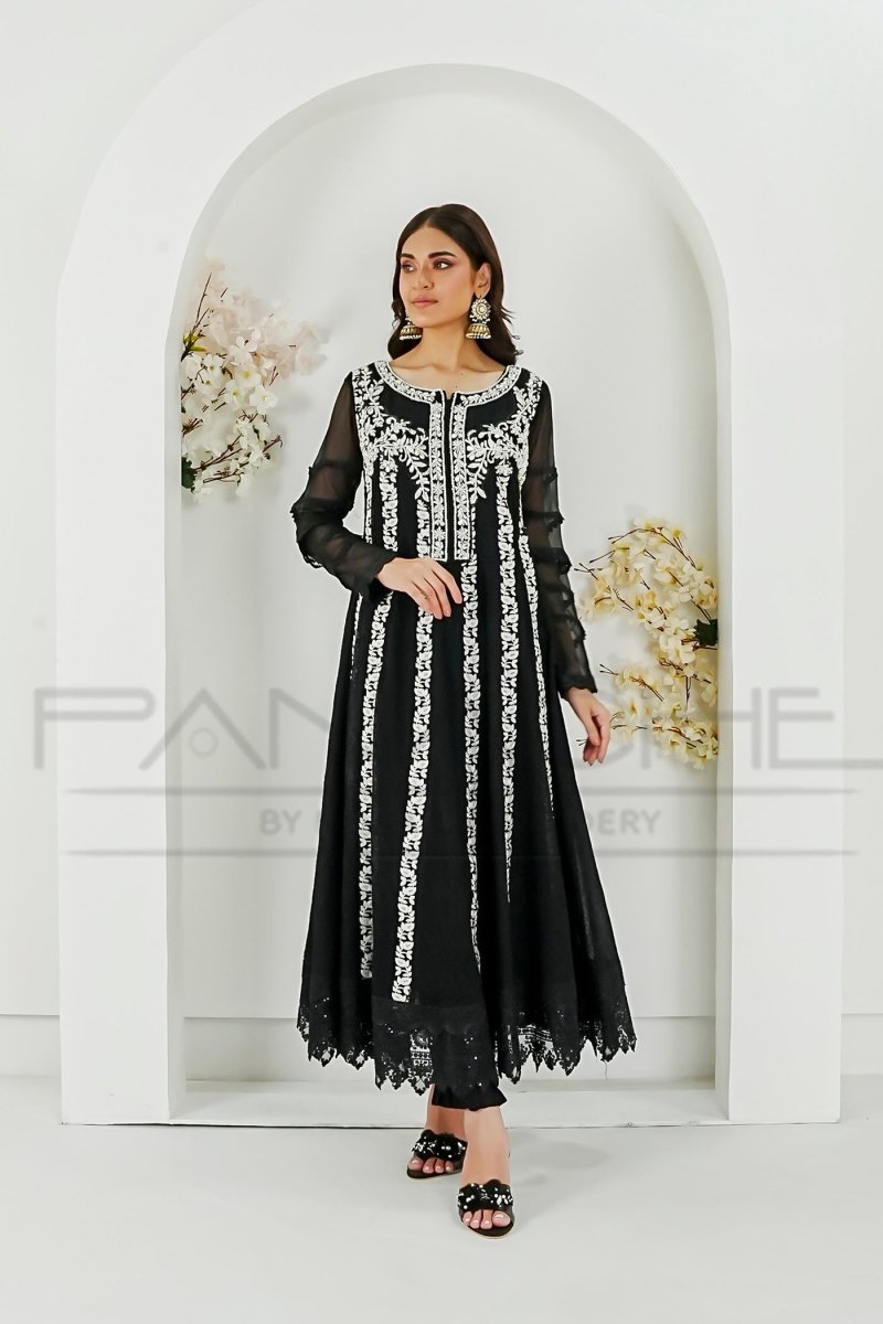 Panache | Pret | Black Grace - by - Libasekhas UK - Registered Vendor of : Panache By Mona - 100% Original Designer Dresss