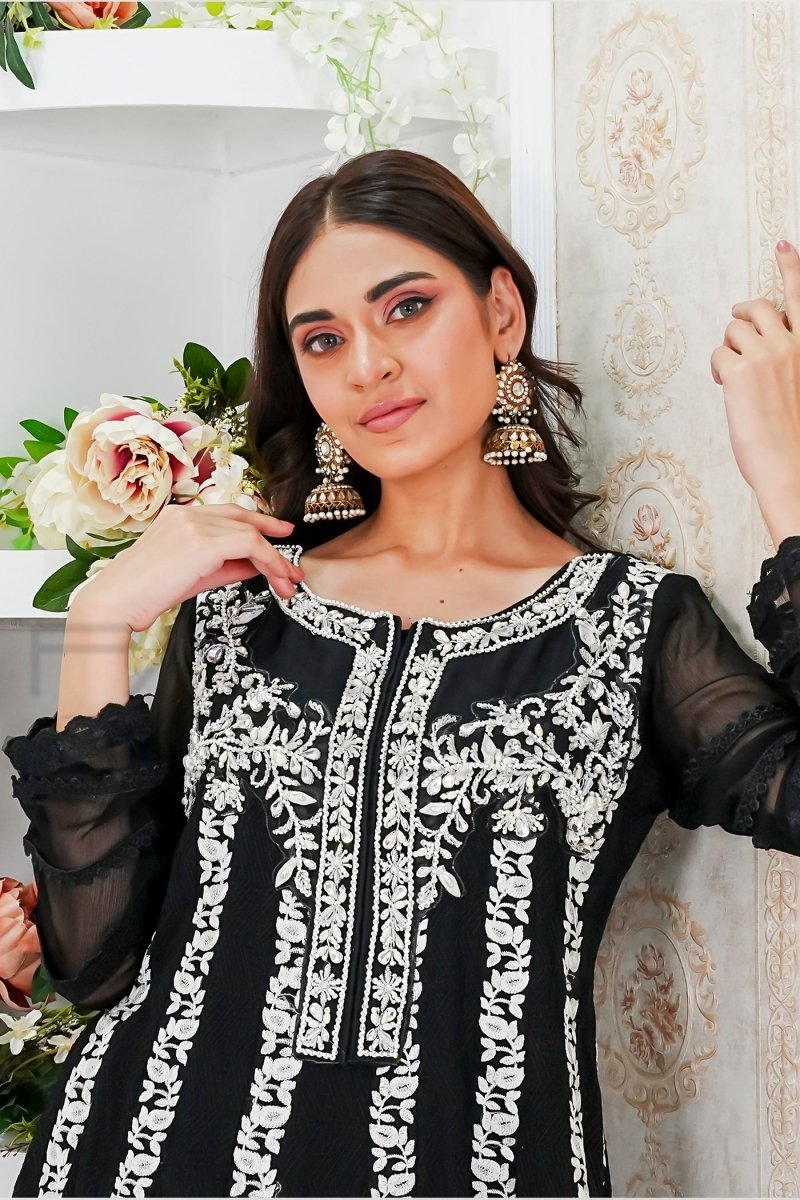 Panache | Pret | Black Grace - by - Libasekhas UK - Registered Vendor of : Panache By Mona - 100% Original Designer Dresss