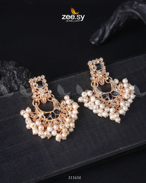 Lily Earrings - by - Libasekhas UK - Registered Vendor of : Zeesy - 100% Original Designer Dresss