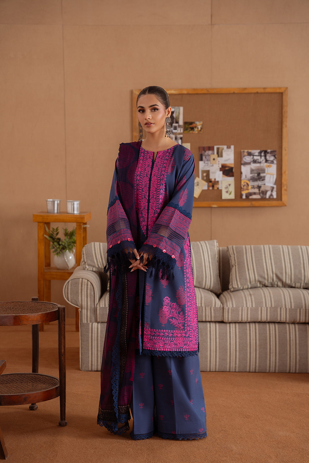 Saira Rizwan | Laanem Summer Lawn 25 | ELARA-B-SRL25-01 - by - Libasekhas UK - Registered Vendor of : Saira Rizwan - 100% Original Designer Dresss