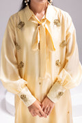 Amani | Aira Festive Wear | ALARA- Hand Embellished Butter Silk Shirt with Wide-Leg Trousers - by Libasekhas UK - Registered Vendor of : Amani - 100% Original Designer Dress