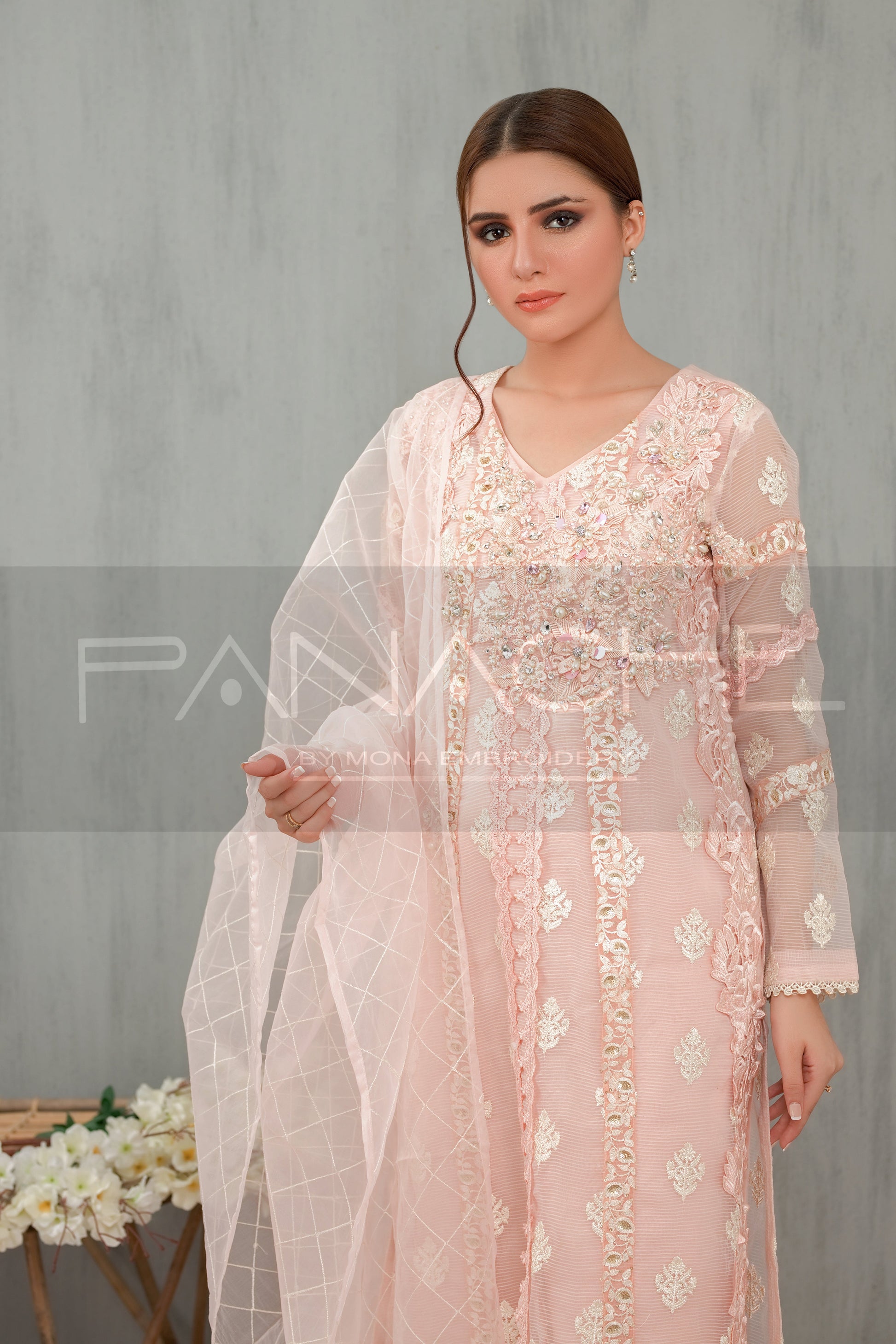 Panache | Pret | Cherry Blossom - by - Libasekhas UK - Registered Vendor of : Panache By Mona - 100% Original Designer Dresss