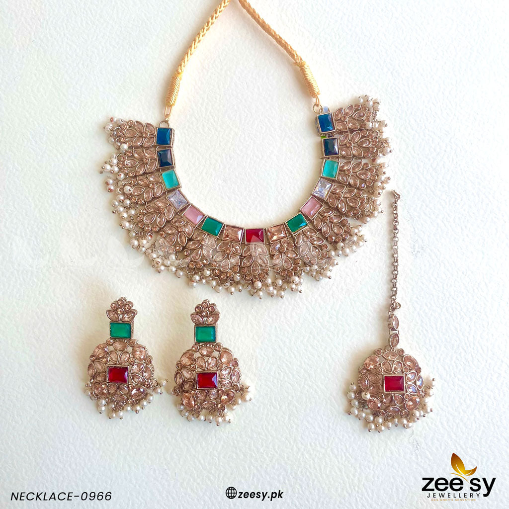 Necklace-0966 - by - Libasekhas UK - Registered Vendor of : Zeesy - 100% Original Designer Dresss
