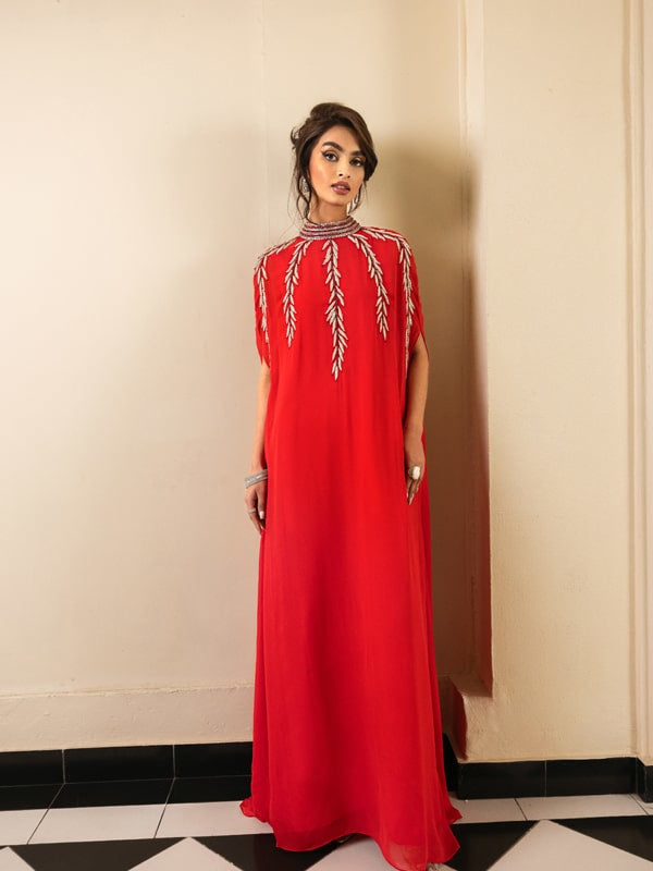 Caia | Mahiri Luxury Edit24 | VIVACIE (RED) - by - Libasekhas UK - Registered Vendor of : Caia - 100% Original Designer Dresss