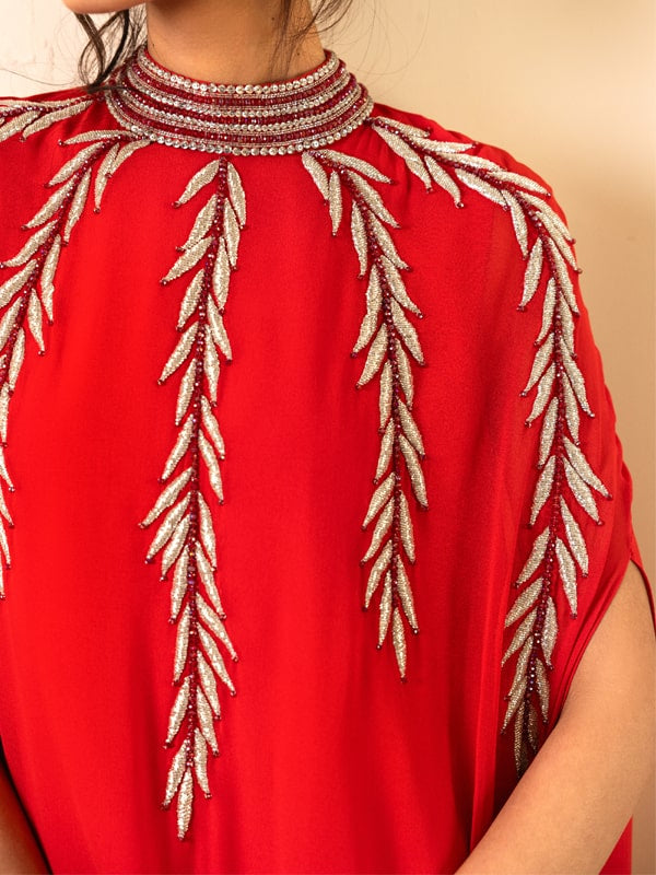 Caia | Mahiri Luxury Edit24 | VIVACIE (RED) - by - Libasekhas UK - Registered Vendor of : Caia - 100% Original Designer Dresss