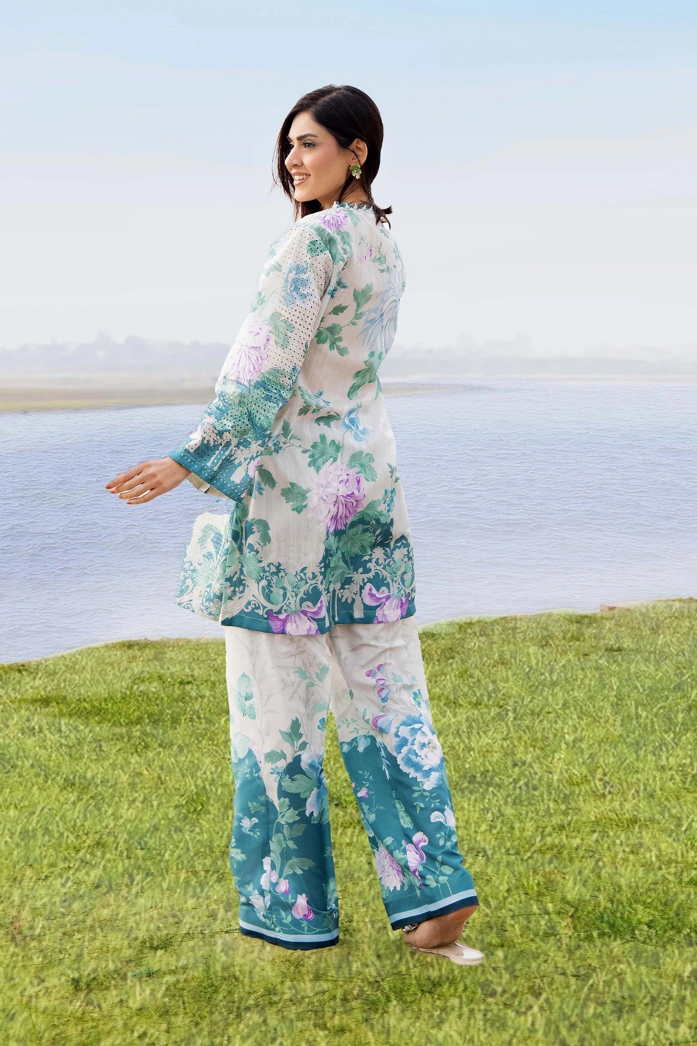 Adans Libas | Embrodiered Co Ord Sets | 4081 - by Libasekhas UK - Registered Vendor of : Adans Libas - 100% Original Designer Dress