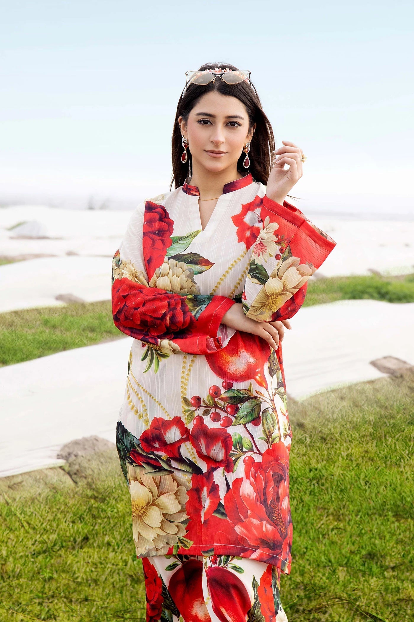 Adans Libas | Embrodiered Co Ord Sets | 4083 - by Libasekhas UK - Registered Vendor of : Adans Libas - 100% Original Designer Dress