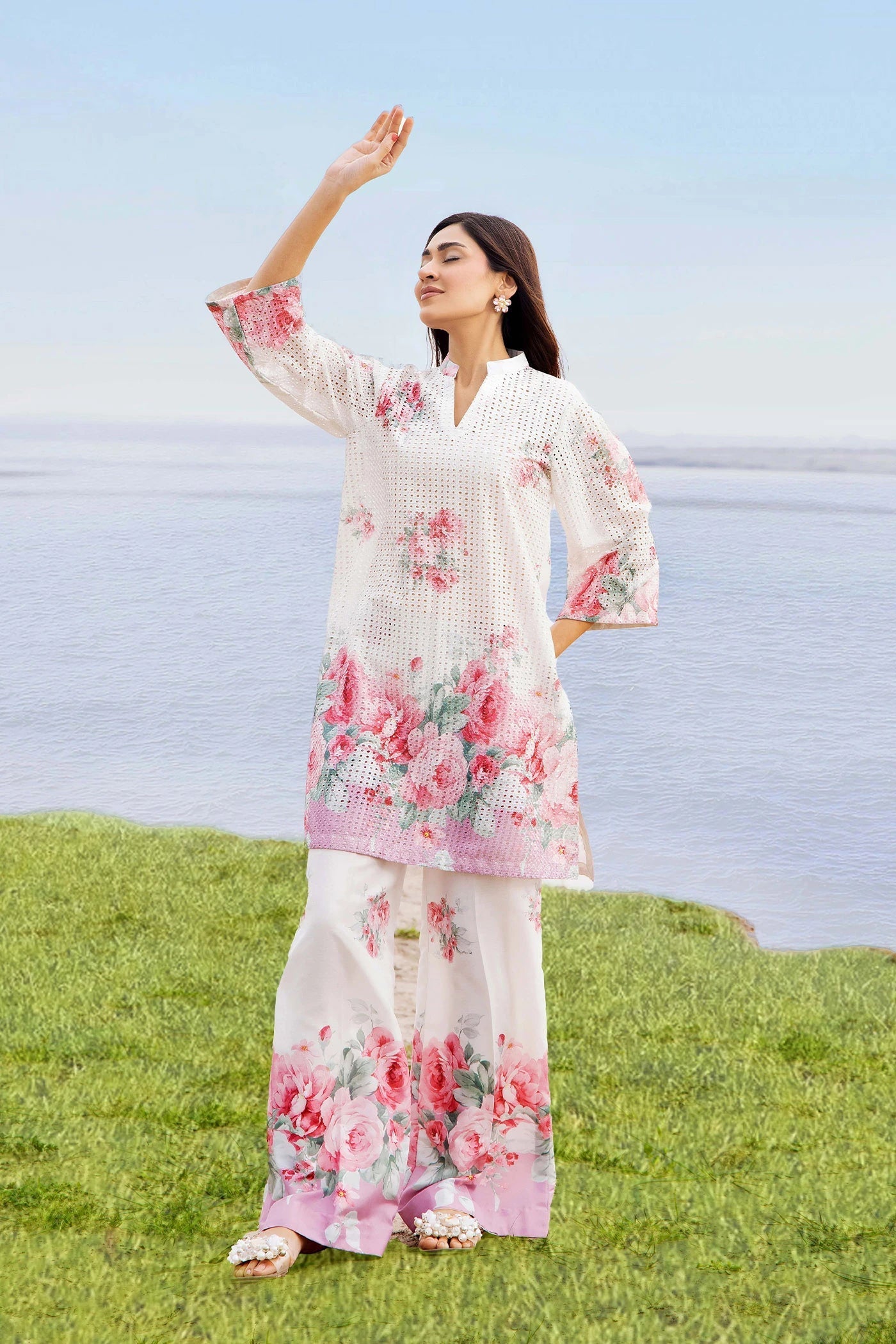 Adans Libas | Embrodiered Co Ord Sets | 4085 - by Libasekhas UK - Registered Vendor of : Adans Libas - 100% Original Designer Dress