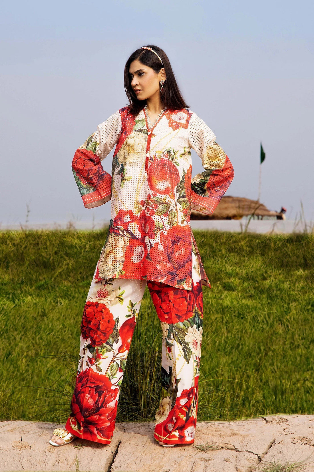 Adans Libas | Embrodiered Co Ord Sets | 4086 - by Libasekhas UK - Registered Vendor of : Adans Libas - 100% Original Designer Dress