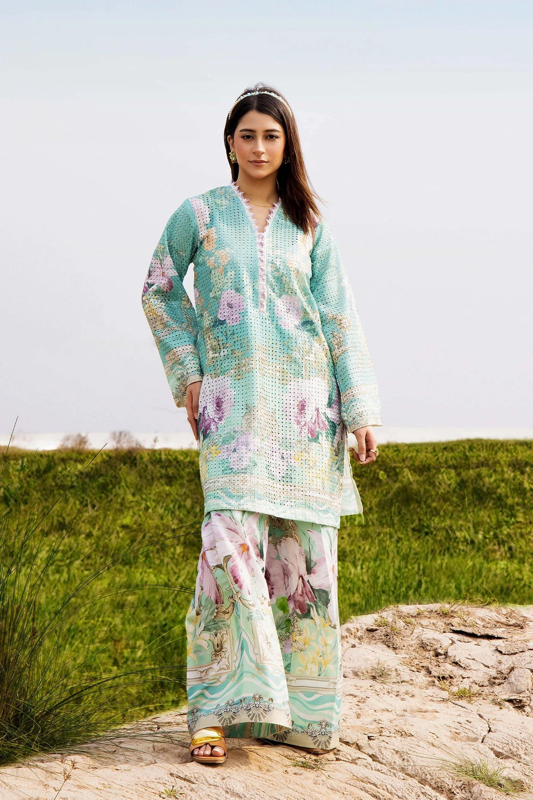 Adans Libas | Embrodiered Co Ord Sets | 4087 - by Libasekhas UK - Registered Vendor of : Adans Libas - 100% Original Designer Dress