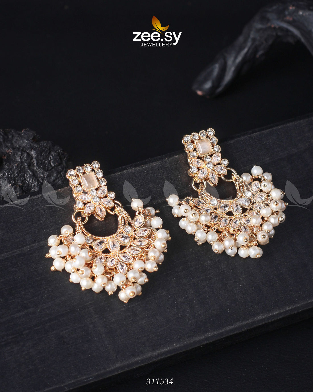 Lily Earrings - by - Libasekhas UK - Registered Vendor of : Zeesy - 100% Original Designer Dresss