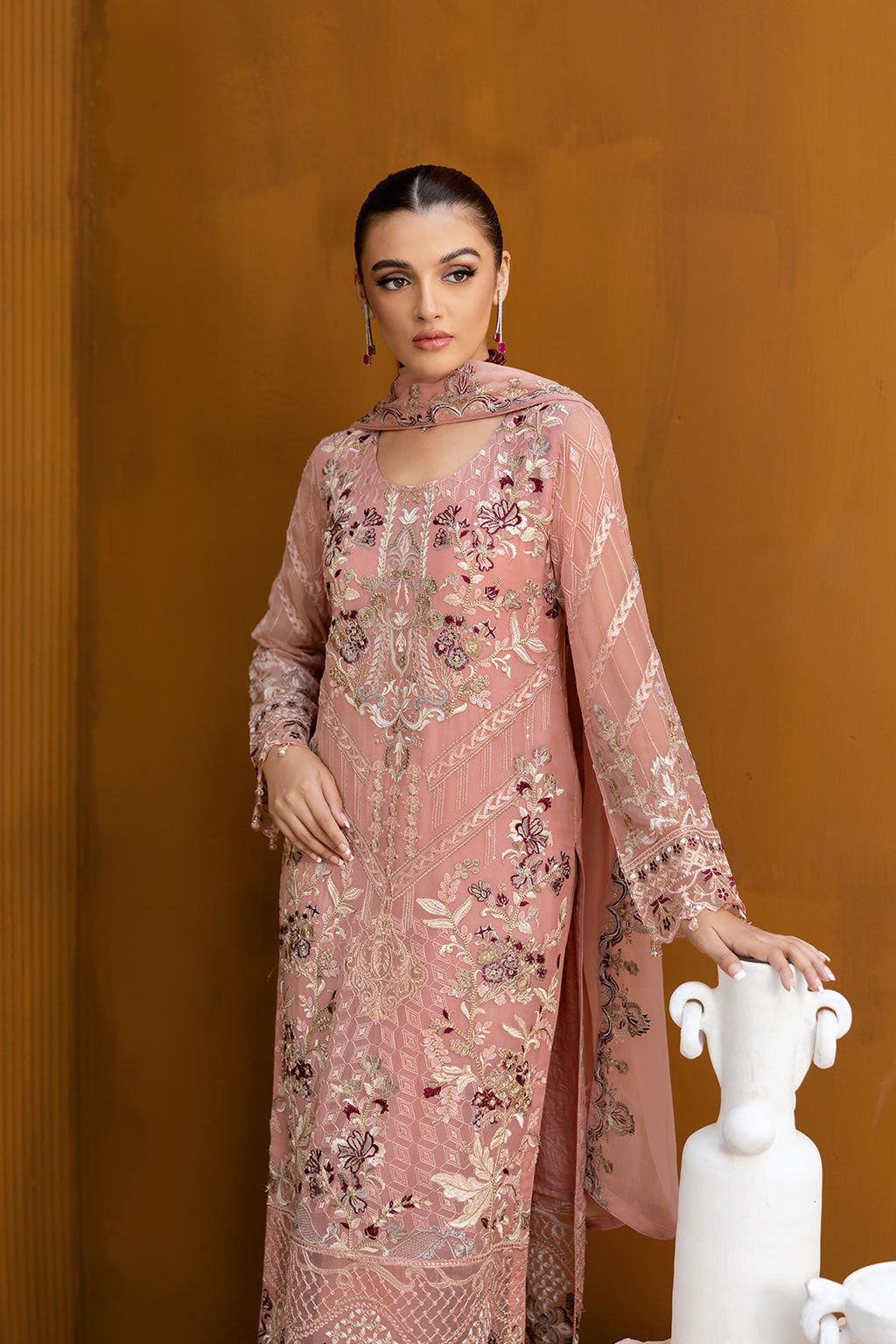 Ramsha | Chevron Chiffon Collection | A-1005 - by - Libasekhas UK - Registered Vendor of : Ramsha - 100% Original Designer Dresss