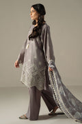Cross Stitch | Chikankari Lawn 25 | WHISPER ASH - by - Libasekhas UK - Registered Vendor of : Cross Stitch - 100% Original Designer Dresss