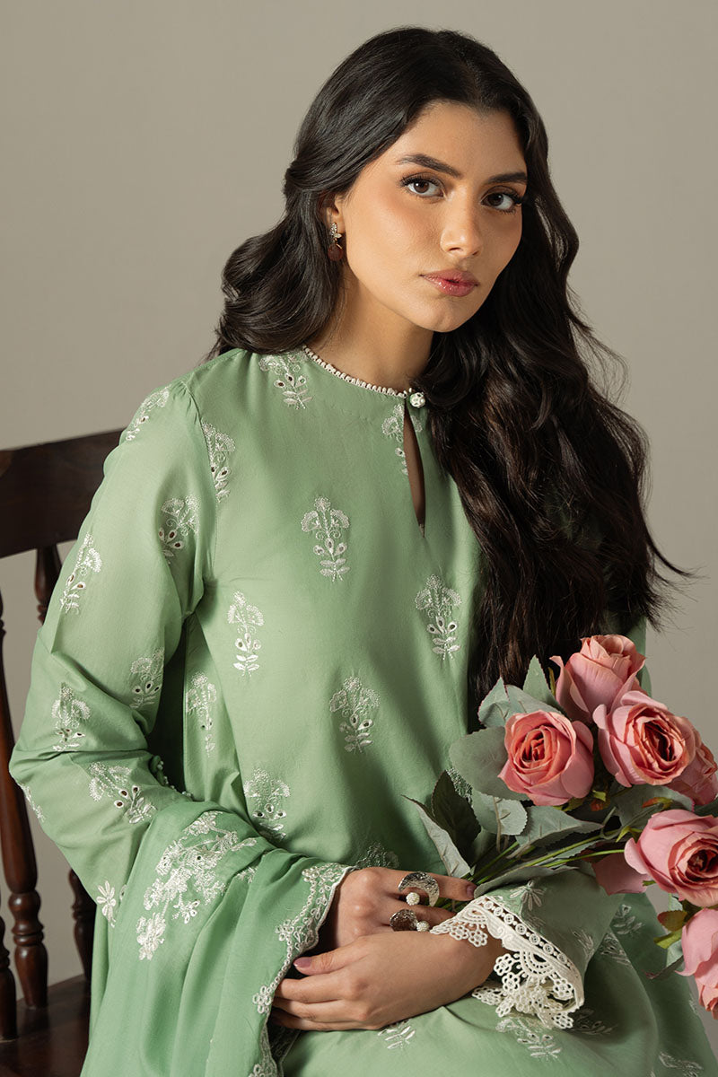 Cross Stitch | Chikankari Lawn 25 | SAGE GARDEN - by - Libasekhas UK - Registered Vendor of : Cross Stitch - 100% Original Designer Dresss