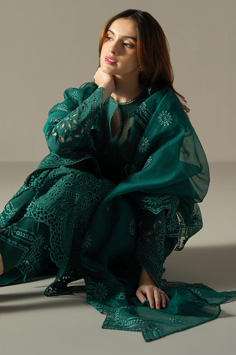 Cross Stitch | Chikankari Lawn 25 | VERDENT FLORA - by - Libasekhas UK - Registered Vendor of : Cross Stitch - 100% Original Designer Dresss