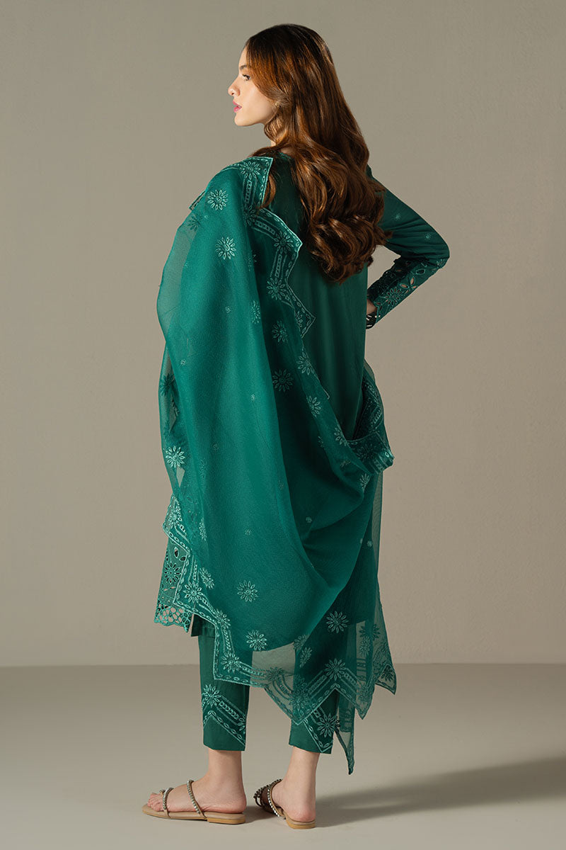 Cross Stitch | Chikankari Lawn 25 | VERDENT FLORA - by - Libasekhas UK - Registered Vendor of : Cross Stitch - 100% Original Designer Dresss