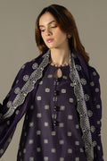 Cross Stitch | Chikankari Lawn 25 | INDIGO ROYAL - by - Libasekhas UK - Registered Vendor of : Cross Stitch - 100% Original Designer Dresss