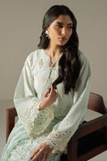 Cross Stitch | Chikankari Lawn 25 | BLUE AURA - by - Libasekhas UK - Registered Vendor of : Cross Stitch - 100% Original Designer Dresss