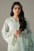 Cross Stitch | Chikankari Lawn 25 | BLUE AURA - by - Libasekhas UK - Registered Vendor of : Cross Stitch - 100% Original Designer Dresss