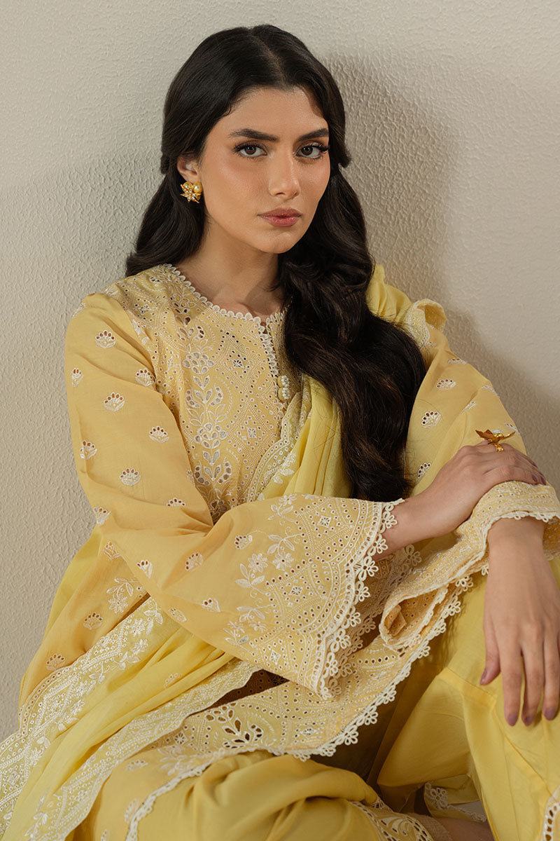 Cross Stitch | Chikankari Lawn 25 | ORCHID GEM - by - Libasekhas UK - Registered Vendor of : Cross Stitch - 100% Original Designer Dresss