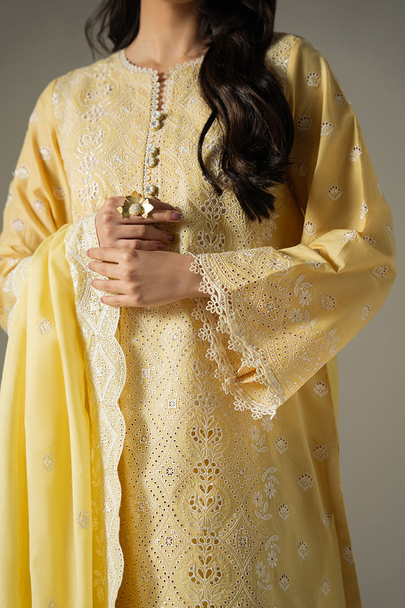 Cross Stitch | Chikankari Lawn 25 | ORCHID GEM - by - Libasekhas UK - Registered Vendor of : Cross Stitch - 100% Original Designer Dresss