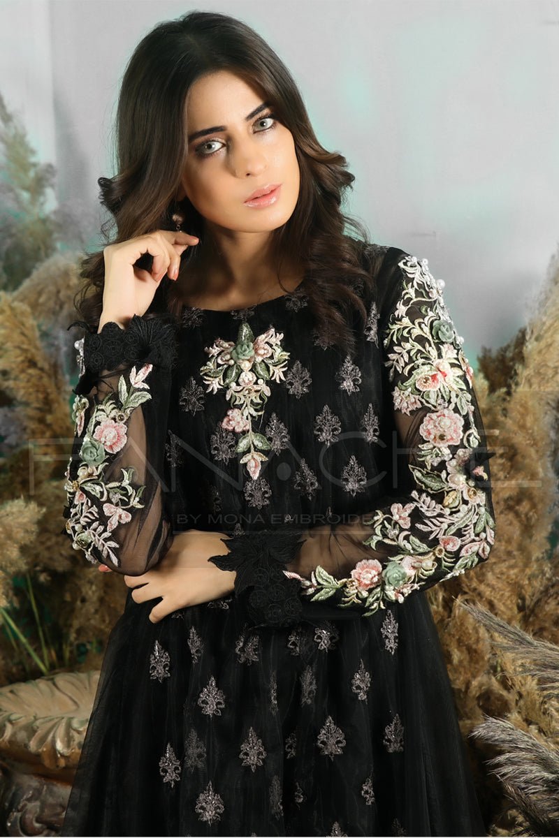 Panache | Pret | Coal Damsel - by - Libasekhas UK - Registered Vendor of : Panache By Mona - 100% Original Designer Dresss