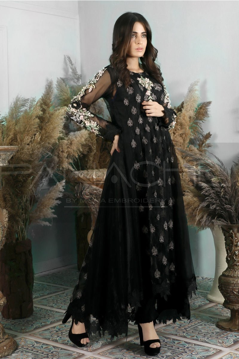 Panache | Pret | Coal Damsel - by - Libasekhas UK - Registered Vendor of : Panache By Mona - 100% Original Designer Dresss
