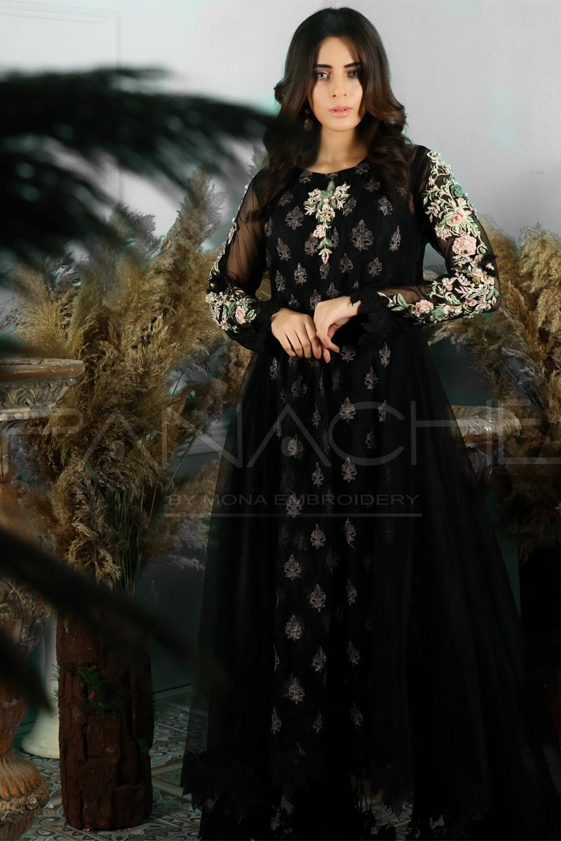 Panache | Pret | Coal Damsel - by - Libasekhas UK - Registered Vendor of : Panache By Mona - 100% Original Designer Dresss