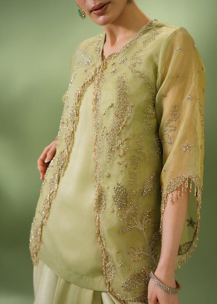 Jeem | Celestial Luxe Formals |CORAL LEAF - by Libasekhas UK - Registered Vendor of : Jeem - 100% Original Designer Dress