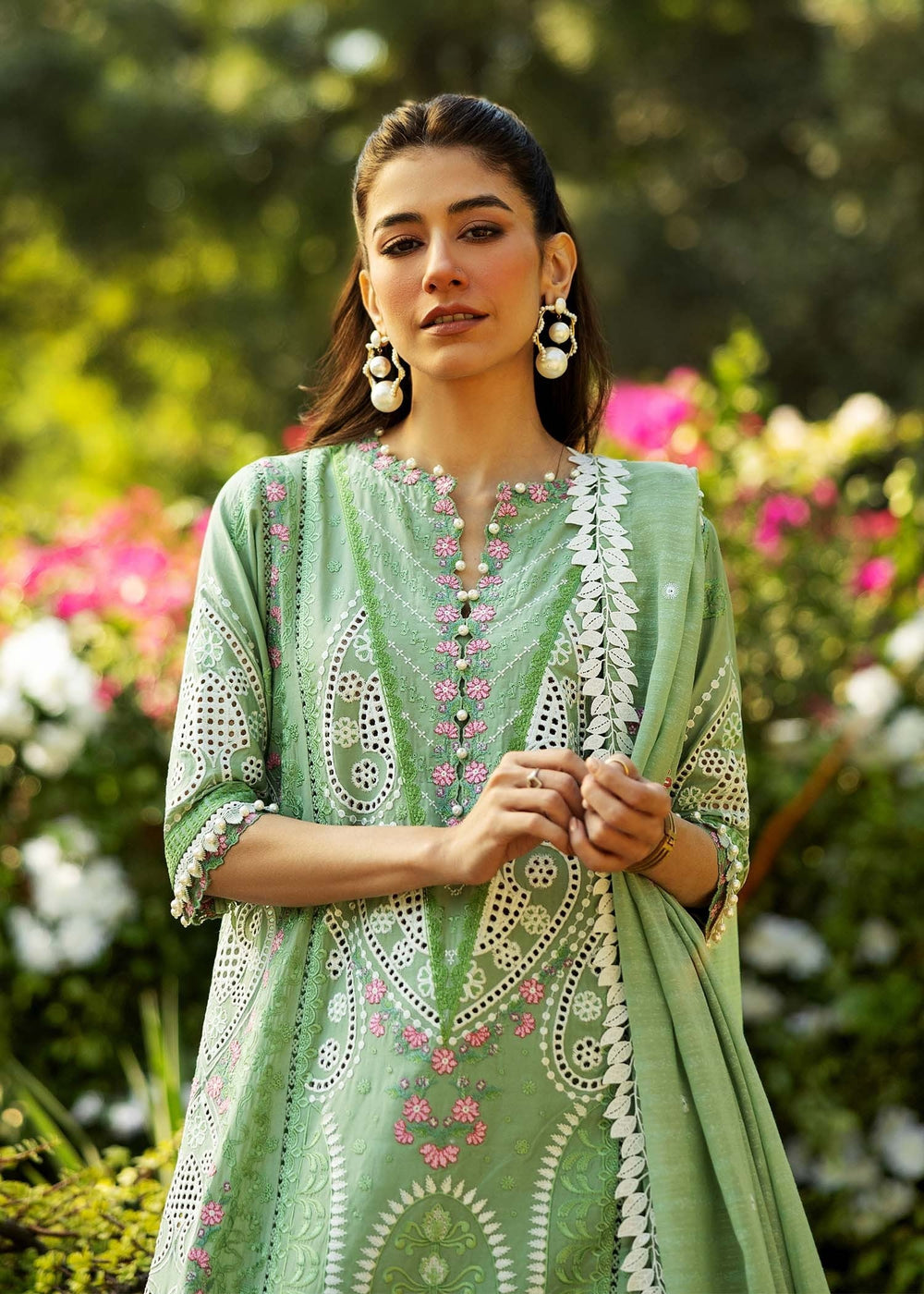 Sadaf Fawad Khan | Siraa Lawn 25 | FRENCH HEARTS - A - by - Libasekhas UK - Registered Vendor of : Sadaf Fawad Khan - 100% Original Designer Dresss