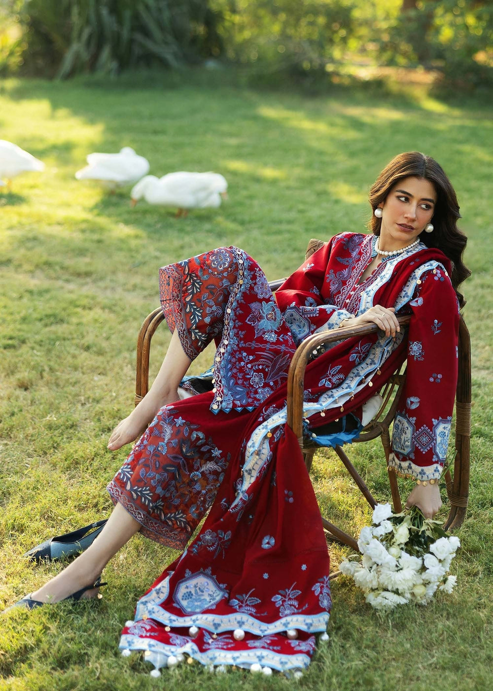 Sadaf Fawad Khan | Siraa Lawn 25 | KOI - A - by - Libasekhas UK - Registered Vendor of : Sadaf Fawad Khan - 100% Original Designer Dresss