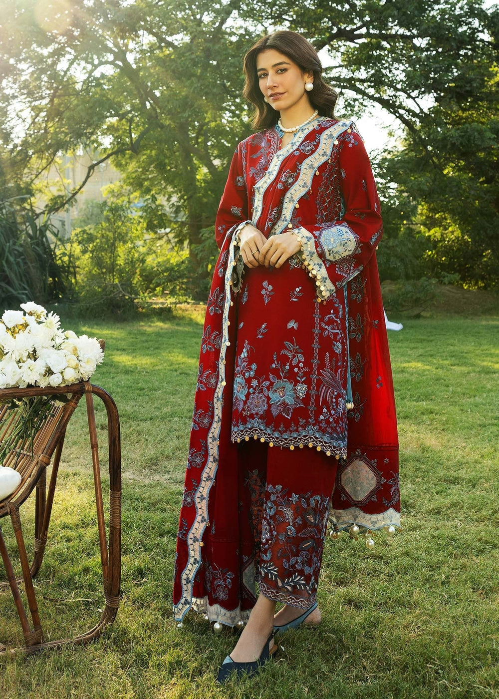 Sadaf Fawad Khan | Siraa Lawn 25 | KOI - A - by - Libasekhas UK - Registered Vendor of : Sadaf Fawad Khan - 100% Original Designer Dresss