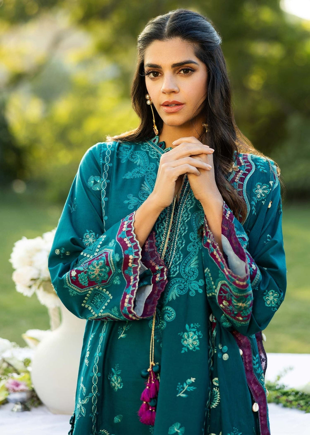 Sadaf Fawad Khan | Siraa Lawn 25 | KOI - B - by - Libasekhas UK - Registered Vendor of : Sadaf Fawad Khan - 100% Original Designer Dresss