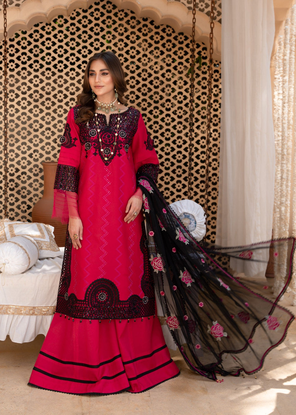Meem | Singhar 25 |RUBY - by - Libasekhas UK - Registered Vendor of : Meem - 100% Original Designer Dresss