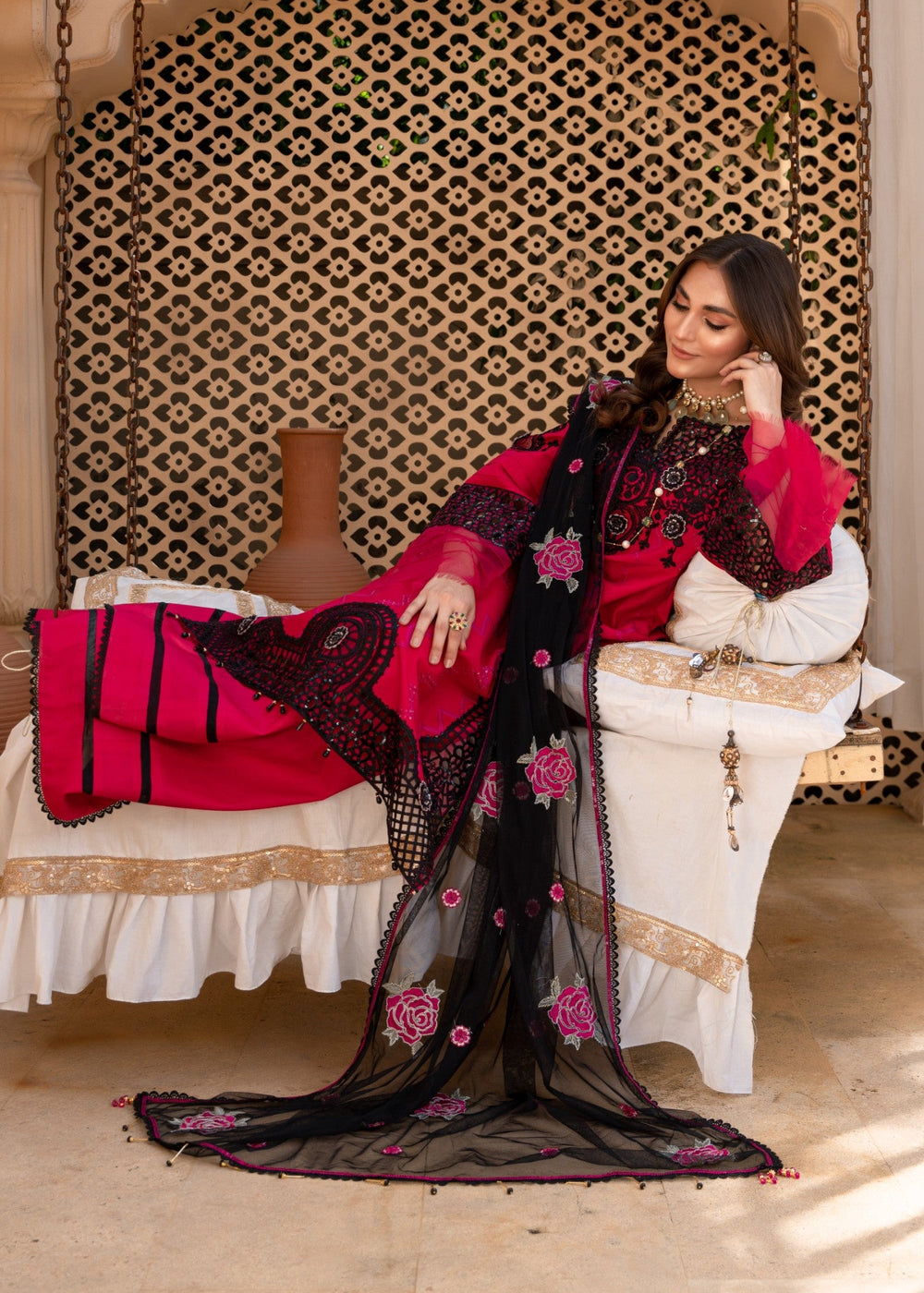 Meem | Singhar 25 |RUBY - by - Libasekhas UK - Registered Vendor of : Meem - 100% Original Designer Dresss