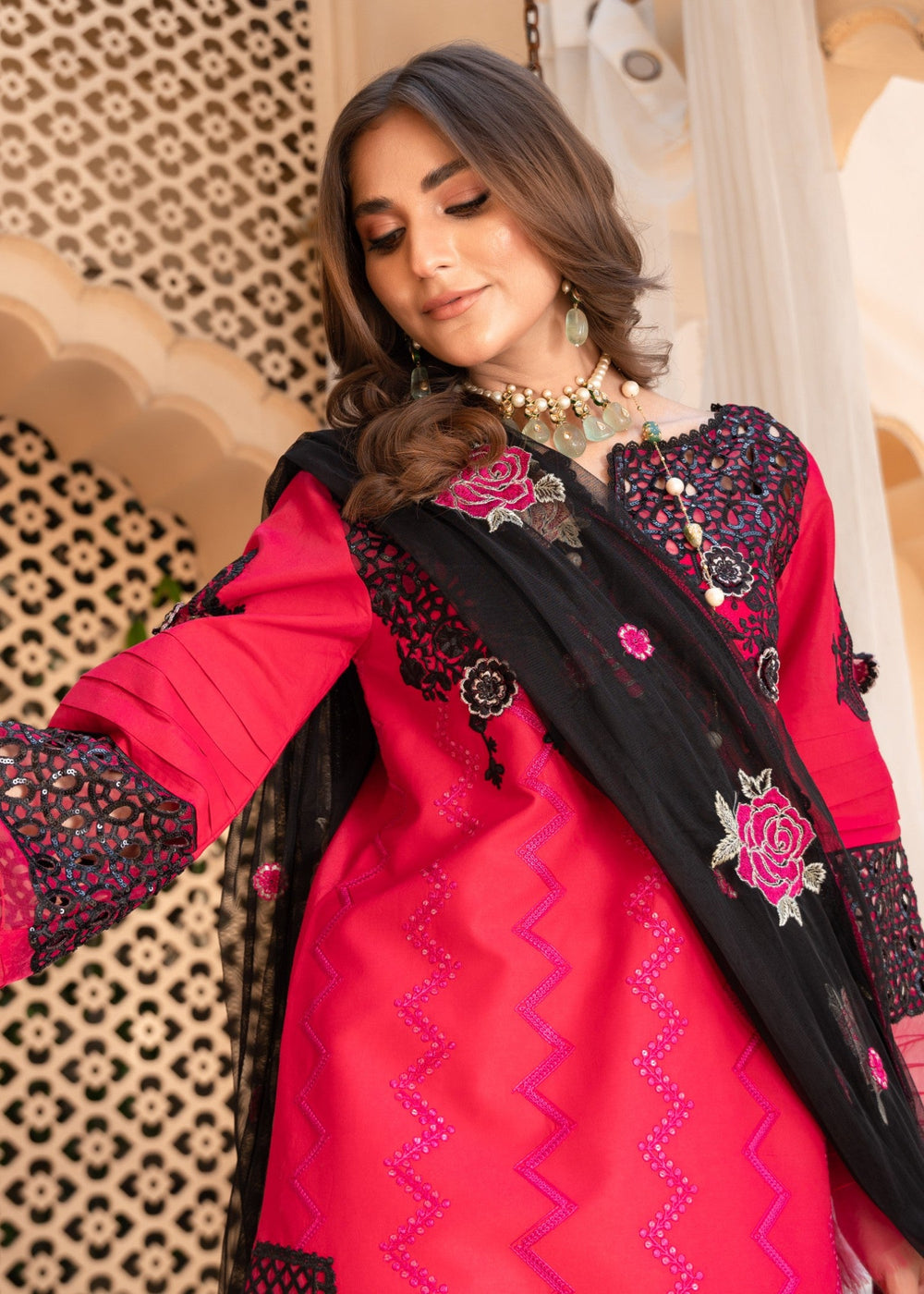 Meem | Singhar 25 |RUBY - by - Libasekhas UK - Registered Vendor of : Meem - 100% Original Designer Dresss