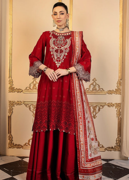 Meem | Anaya 25 | ROYAL RED - by - Libasekhas UK - Registered Vendor of : Meem - 100% Original Designer Dresss