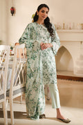 Cross Stitch | Eid Lawn 24 | SAGE SILT - by - Libasekhas UK - Registered Vendor of : Cross Stitch - 100% Original Designer Dresss