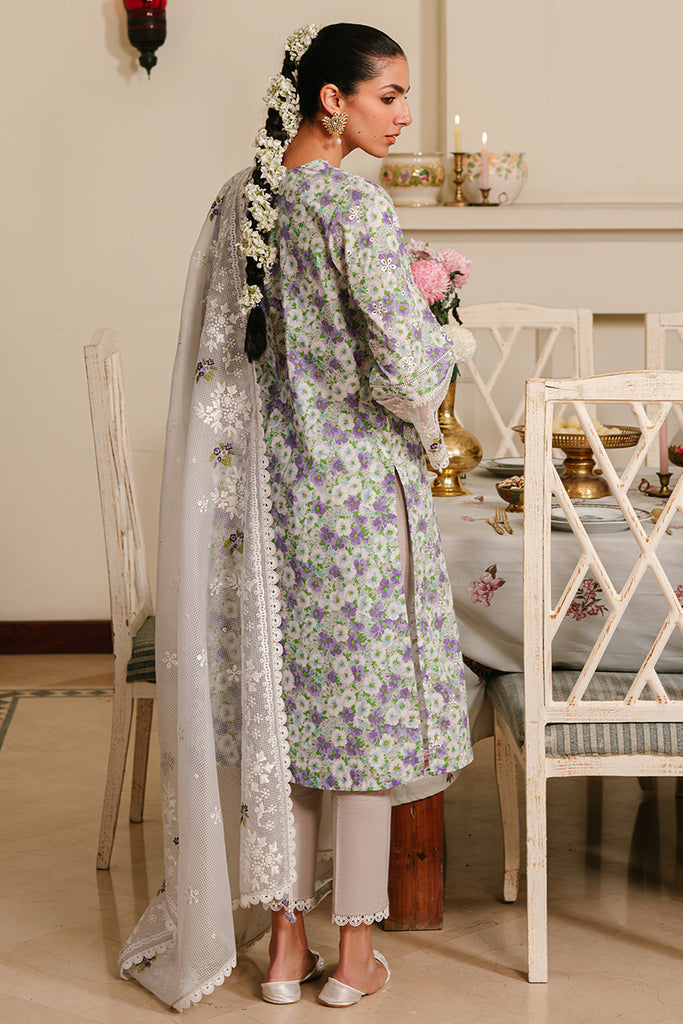 Cross Stitch | Eid Lawn 24 | LAVENDER STRETCH - by - Libasekhas UK - Registered Vendor of : Cross Stitch - 100% Original Designer Dresss