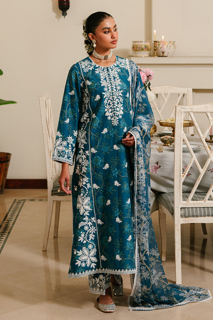 Cross Stitch | Eid Lawn 24 | ICE BLOOM - by - Libasekhas UK - Registered Vendor of : Cross Stitch - 100% Original Designer Dresss