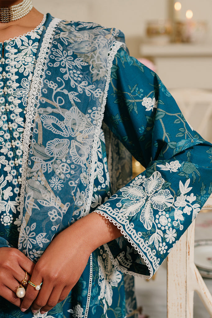 Cross Stitch | Eid Lawn 24 | ICE BLOOM - by - Libasekhas UK - Registered Vendor of : Cross Stitch - 100% Original Designer Dresss