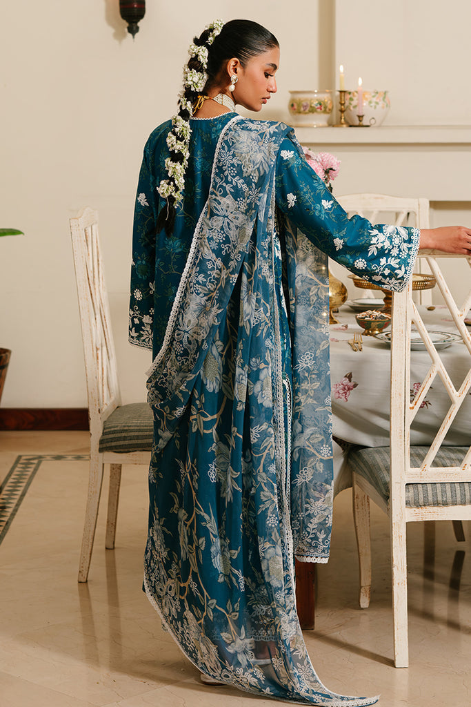 Cross Stitch | Eid Lawn 24 | ICE BLOOM - by - Libasekhas UK - Registered Vendor of : Cross Stitch - 100% Original Designer Dresss