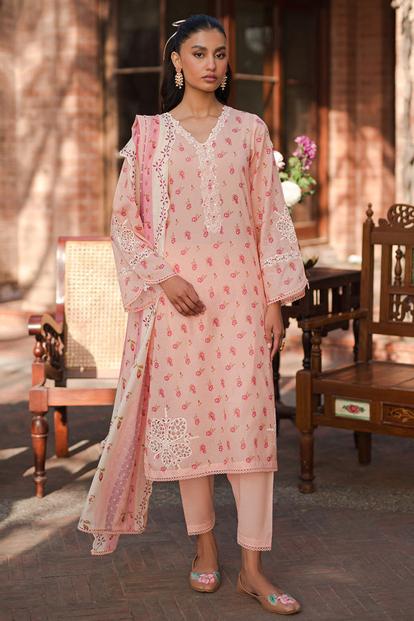 Cross Stitch | Eid Lawn 24 | PEACH GLAM - by - Libasekhas UK - Registered Vendor of : Cross Stitch - 100% Original Designer Dresss